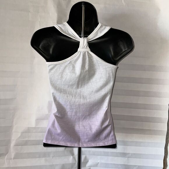 More Than Magic Girl's Purple/White Racerback Tank Top size 7/8 - Picture 2 of 3